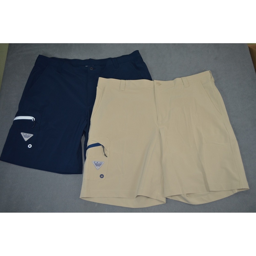 Lot of 2 Columbia PFG Shorts Mens 42 Terminal Tackle Fishing Hybrid Outdoor 10"
